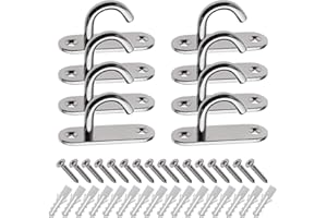 BE IN YOUR MIND 8X M6 otwieranie haki sufitowe ze stali nierdzewnej 304 owalna podkładka pod oczy z zaczepami śrubowymi do deski morskiej sprzęt joga huśtawki hamaki