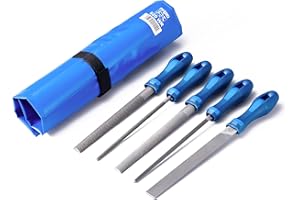 ‎PFERD PFERD Werkstattfeilen-Set in PVC-Rolltasche, 5 Feilen, 200mm, 11800520 - für ein umfassendes Anwendungsspektrum geeignet