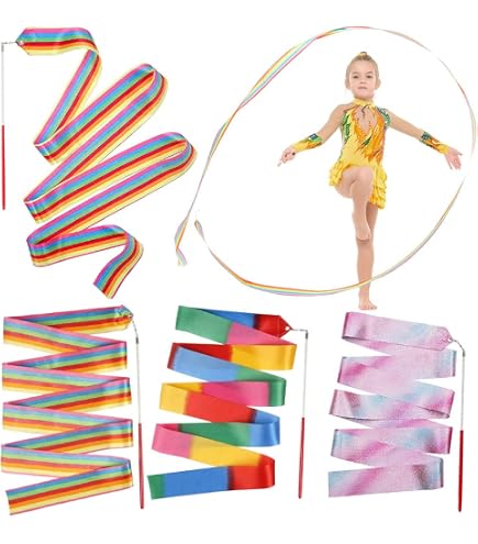 Set De 2 Cintas De Gimnasia Rítmica - Incluye Varillas De 30 Cm