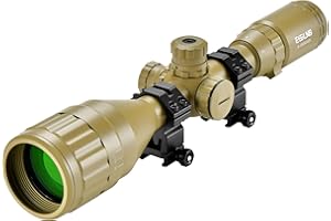 ESSLNB Rifle Scope 3-9X50mm Red Green Blue 3 Brightness Settings Red Dot Sight with Sunshade Tube Rangefinder Optical Lens 20mm/22mm Picatinny Rail Mount For Hunting