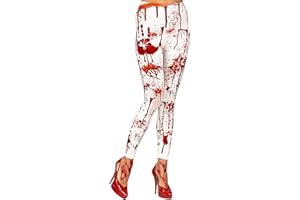 Widmann - Blood-smeared leggings, 75 denier, psycho, Halloween, carnival, theme party