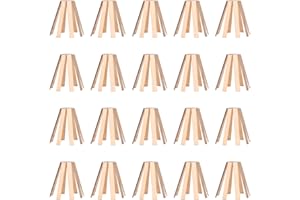 Tinoaly 20pcs Universal Golf Shaft Adapter Shims, Durable Brass Shaft Shims for 335 350 355 370 Iron Clubs 8 Leg Golf Club Spacer Fitting Accessories