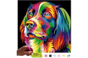MISHBAY Diamond Painting Mosaico DIY 5D Kit Completo | Cane | Ricamo | Quadro | Pittura per numeri Diamante | Home Wand Decor | Decorazione Pittorica, Murale | Arts Craft