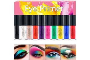 Bowitzki Professional Makeup Eye Primer Set Eyeshadow Base 10 Colors Eye Paint Cruelty-Free And Paraben-Free Eye Primer Multifunction Makeup Eye Shadow Colorful