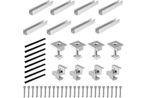YZDKSMG Solarmodul Halterung 30mm/35mm Solarpanel PV Zubehör für Dach Balkonkraftwerk, 20cm Befestigungsschiene Für Befestigung Solarmodul, Universal PV Anlage Set für Solarmodule Dach
