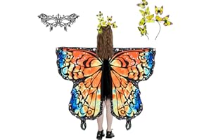 LYL. Ling Butterfly Wings for Girls, Butterfly Fairy Wings Kids, Halloween Costumes for Kids, Butterfly Costume for Girls