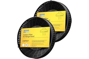 GOLDEN ICEPURE Aktivkohlefilter Dunstabzugshaube für elica cfc0140343, cfc0038668 Typ57，NYTTIG FIL 440, AEG 4055171138 4055217501，Bauknecht Whirlpool 48400008824, 2 stück，Ø173mm