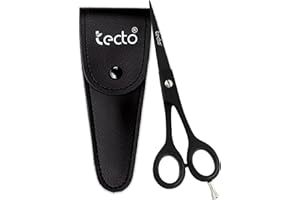 Tecto 6" Hair Dressing Scissors Sharp, Hair Cutting Scissor for Professional, Hairdressers Barbers Stainless Steel Hair Cutting Shears, Sharp Hair Scissors for Women, Men, Children and Adults (Black)