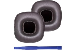 Adhiper Major IV nauszniki, kompatybilne ze słuchawkami bezprzewodowymi Marshall Major IV, wymienne nauszniki z miękkiej skóry proteinowej i pianki memory (brązowe)