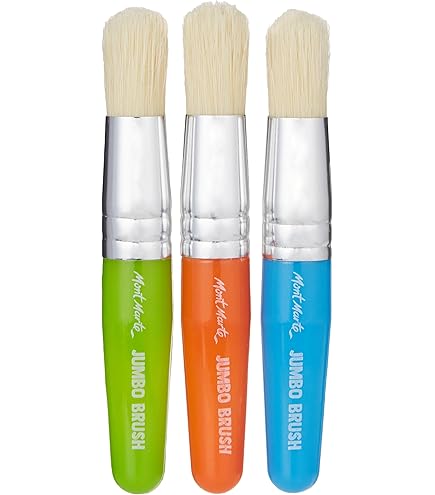 10 Pinceaux Peinture Enfants – Kits éponge Brosses Colorés 15,5 Cm Pour Aquarelle, Acrylique