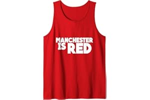 FOOTBALL ARCADE Manchester Is Red T Shirt, United Supporter Essentials Tee Tank Top