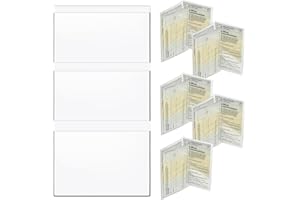 jiawaggag Lot De 3 Pochette Carte Grise et Assurance - Étui Protection Certificat Immatriculation - Pochette Transparente Plastique pour Documents Voiture Moto (3, Transparent)