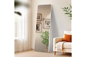 CLP Spiegel groß Gurnee, Standspiegel und Wandspiegel in einem, Ganzkörperspiegel Metallrahmen in Mehreren Größen und Farben, Farbe:weiß matt, Größe:160x50 cm