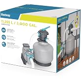 Bestway Zemin &uuml;st&uuml; havuz i&ccedil;in kum filtresi pompası, 11.355 l &ndash; 62 cm x 48,5 cm x 67 cm &ndash; gri/yeşil