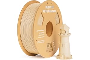 ‎DEEPLEE DEEPLEE PETG Filament 1.75mm, 3D Drucker PETG Filament Maßgenauigkeit +/- 0.02 mm für die meisten FDM 3D Drucker, Beige1KG