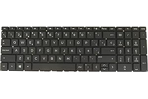 AZUBAYCOM SP - Teclado para portátil HP Pavilion x360 15-cr 15-cr0000 15t-cr000 15-dq1000, ZBOOK 15v G5, 250 G7, 255 G7, 256 G7 NSK-XN4SV L227500 -071 L20192-071 Negro