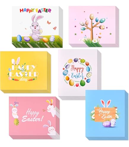 HOWAF Easter Cards Multipack Of 12 Different Designs, Happy Easter Card - View #6