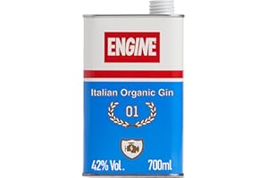 Engine Italian Organic Gin | 70cl | 42% vol | London Dry | Juniper Hints with Floral Note of Roses and Balsamic Note of Sage and Lemon | Vegan & Gluten Free | Perfect in a Gin & Tonic, or a Negroni
