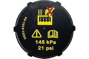 VSREI Tapón del Depósito de Líquido Refrigerante Coche, Tapón del Depósito de Anticongelante, Tapón Líquido Refrigerante, Compatible con FORD, Como Fiesta MK6 MK7 etc, OEM: DG938101AA