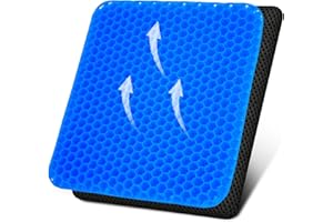 Deyikeji Cuscino per sedia, cuscino antisdraio, allevia la pressione sull'ortopedico, con fodera antiscivolo per auto/ufficio/casa/sedia a rotelle (Blu)