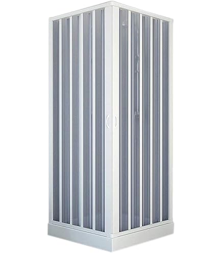 Box Douche Angulaire Luna 70x70 Cm PVC Blanc – Porte Pliante (sans Marque)