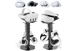 Kopfhörer & Controller Halter mit VR Headset Halterung für den Schreibtisch, universeller Gaming Controller und Kopfhörer Ständer für PS5/Xbox/PSVR2/Meta Quest Pro/3/2 mit Kabel Organizer