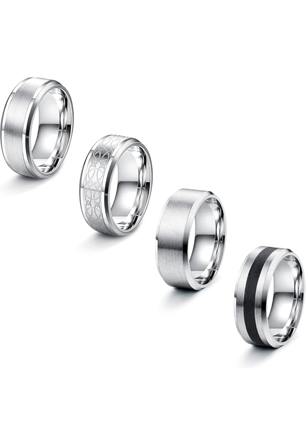 Bijoux Homme Pack Multiple Lot De Bagues Homme En Acier