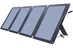 ANFUOTE 200W Portable Solar Panel - Foldable & Durable Solar Panel, Complete with Adjustable Kickstand & Case, Waterproof IP68 for Outdoor Adventures,Camping Trailer Car Marine