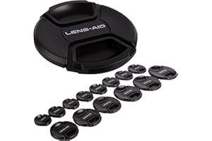 Lens-Aid Bouchon d'objectif pour objectif d'appareil photo : lentille de rechange compatible avec Canon, Nikon, Fujifilm, Olympus, Sony, Panasonic, Pentax etc.