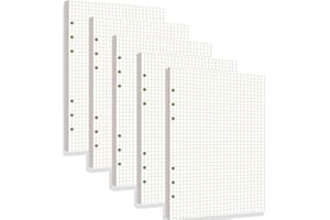 STREEHERJJKEA1 225 Blätter Nachfüllbar Notizpapier 6 Löcher Refill Leeres Papier A5 Ordner Notizen Organizer Planer 6 Löcher A5 Nachfüllpapier Ordnerfüllpapier für Agenden, Planer, Tagebücher