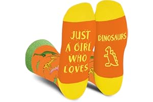 AGRIMONY Śmieszne skarpetki z dinozaurem dla kobiet mamy nastolatek - Just A Girl Who Loves Dinosaur skarpetki zwierzę szalone e słodkie skarpety Dzień Matki walentynki Boże Narodzenie pończochy prezenty