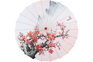 CAGFINY Parapluie chinois en papier huilé fait à la main en tissu de soie pour intérieur ou extérieur