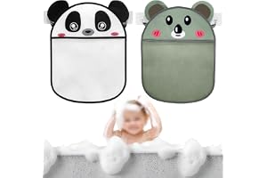 Set med 2 förvaringsnät för badleksak, 35,1 x 45 cm, för sovrum, badrum, förvaringslösning för panda, koala, vacker väska