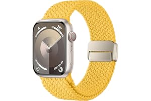 HITZEE Pasek do zegarka Apple Watch 49, 45, 44, 42, 41, 40, 38 mm, nylonowy, elastyczny, pleciony, z magnetycznym zapięciem, do modelu Apple Watch Ultra 2, serie 9, 8, 7, SE, 6, 5, 4