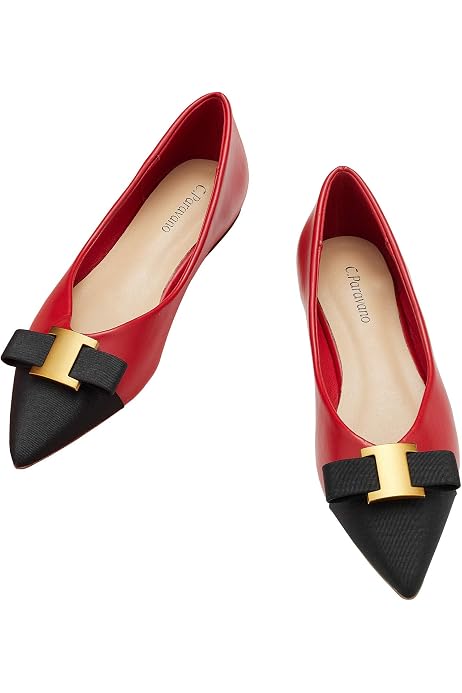 C.PARAVANO Ballerina's dames I lakschoenen dames I pumps rood I pumps dames  I rode ballerina's I damesschoenen rood I lakschoenen rood dames, Black  vierkant., 38 EU : Amazon.com.be: Mode
