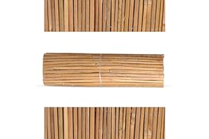 Ranjha's® 4M Bamboo Slat Natural Panel Shield bamboo fence screening Garden Screening Fencing fence screening Privacy Screen Outdoor (H: 1.5M x L: 4M)
