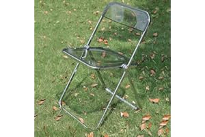 THINFAR Transparenter Klappstuhl für Bankett, Konferenz, Party, starker Rahmen, Metall, Acryl (weiß)