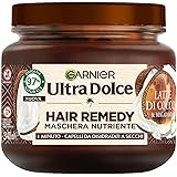 Garnier Ultra Dolce Maschera Nutriente, Per Capelli da Disidratati a Secchi, Azione In 1 Minuto, Con Latte di Cocco e Macadam