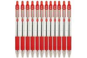ZEBRA PEN Zebra Z-Grip Medium Retractable Metal Clip Ball Pen - Red (Pack of 12)