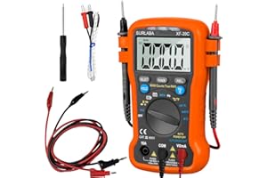 SURLABA Smart Digital Multimeter, AC DC Voltage Current Meter 6000Count, Auto Range Multi Tester for Volt Amp Ohm Continuity Cap Resistance Diode/hFE Test, Electrical Measuring Tool for Home, Industry