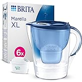 إبريق تنقية المياه المفلتر BRITA Marella XL 6x Maxtra Pro All-In-1 باللون الأزرق (3.5 لتر)