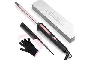 UNOBEY Boucleur a Cheveux 9mm, Fers à Boucler à tube carré pour serrées rebondies, chauffage Rapide 180°C, Boucler en céramique pour cheveux longs et courts, inclus gant