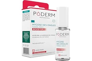 PODERM - MYCOSE ONGLES BOOSTER DE TRAITEMENT pour mycose difficile à traiter | Divise par 2 la durée du Traitement | Soin professionnel pied/main | Facile & rapide | Swiss Made