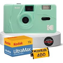 Kit Fotocamera A Pellicola Kodak Ultra F9 Beige + Rullino Ultramax 400 Da 36 Pose + Consigli Utili Per Principianti