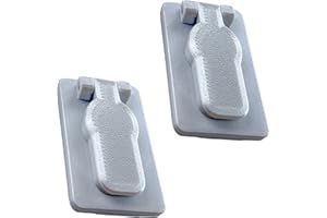 Decoralin 2Pack Keyhole Cover - Plastic Keyhole Protector - Draught Excluder - Dustproof, Draughtproof, Privacy Lock Cover – Compatible with Classic Door Locks (Not for Euro Locks) (Silver)