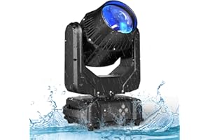 WZYBUTA 250W LED Moving Head IP65 Wasserdicht Partylicht Beam Bühnenlicht DMX512 8+16 Prism Lichteffekte 17 Muster ideal für Indoor Shows und Outdoor Events