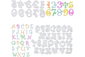Kesote Set di Fustelle di Alfbato e Numero Metalliche Fustelle per Goffratura Stencil di Carte Decorative per Fai da Te Biglietti d’Auguri Scrapbooking Album