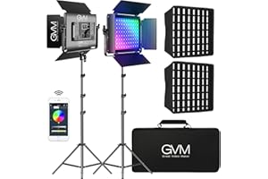 GVM GREAT VIDEO MAKER GVM RGB Video LED Softbox, Sterowanie APP 3200K-5600K Oświetlenie Ze Statywem, Studio Permanent Light Do Fotografii, YouTube Film Set Photo Light