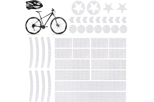 dellyy 42 Piezas Pegatinas Reflectantes, Pegatinas Reflectantes Bicicleta Niña, Adhesivos Reflectantes Casco para Bicicletas, Motos, Cascos, Cochecitos de Bebé, Patinetes, etc