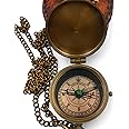 Boussole De Poche Vintage En Laiton, Faite Main, Gravée, Reproduction Ancienne, Rose London
